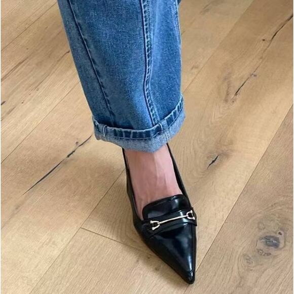 RARE!!! ZARA Embellished Slingback Shoes NWT - Picture 7 of 17